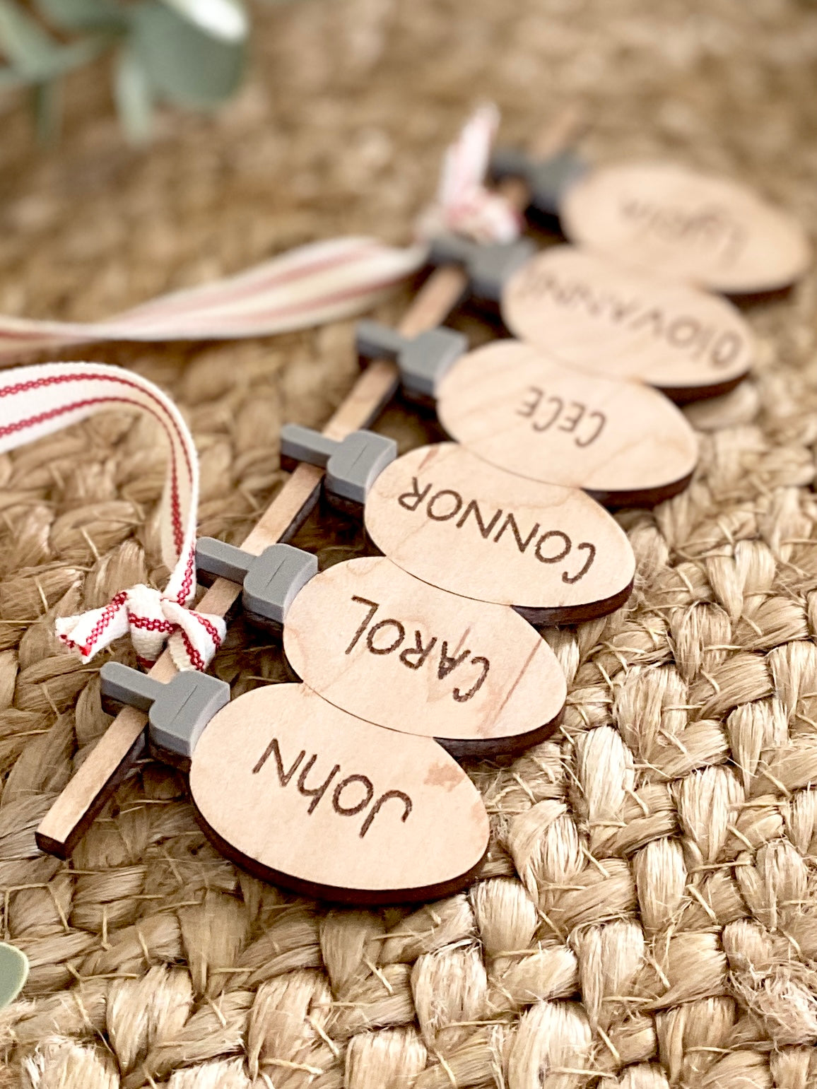 Names In Lights Christmas Ornament