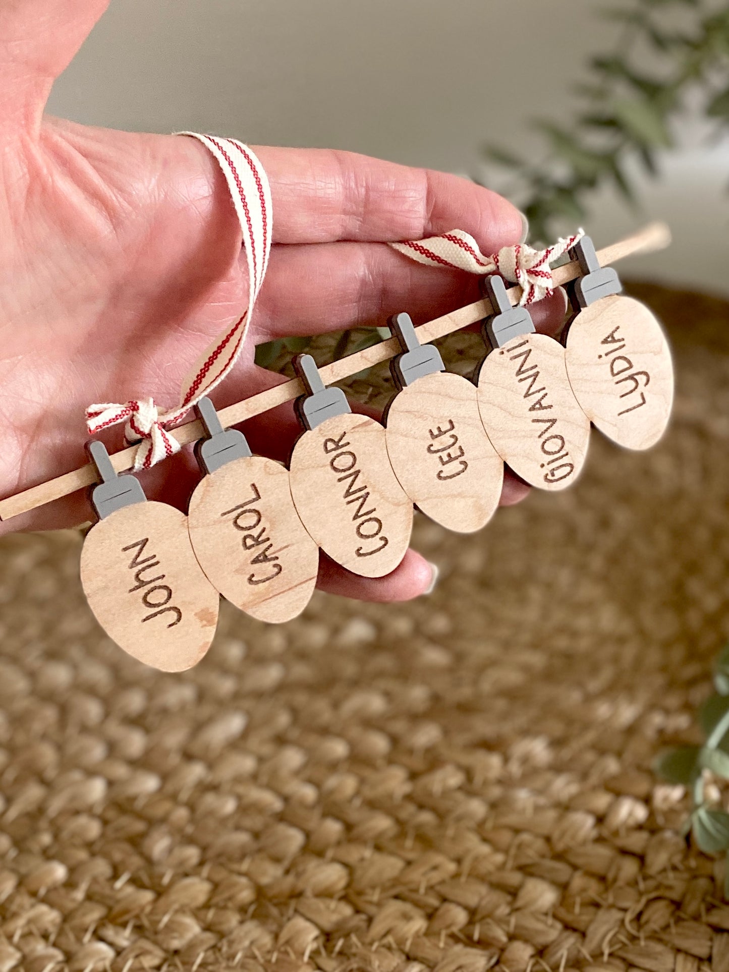 Names In Lights Christmas Ornament