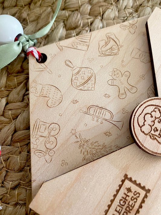 Notes for Santa Ornament ~ Christmas List or Thank You Note Keepsake