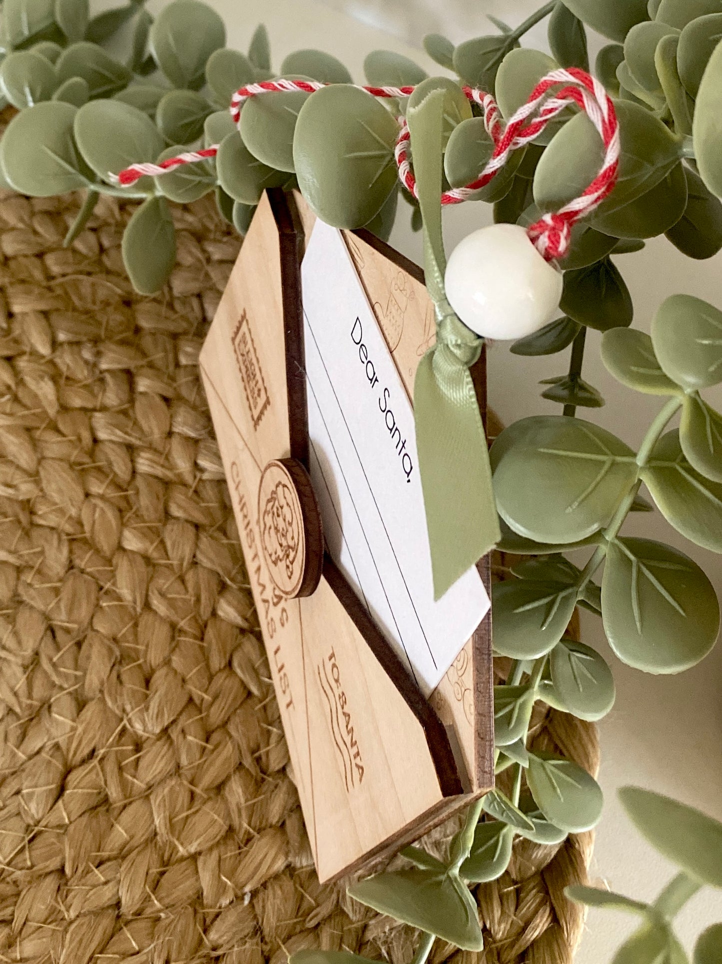 Notes for Santa Ornament ~ Christmas List or Thank You Note Keepsake