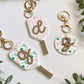 Personalized Pickleball Bag Charm | Custom Initial Keychain | Cute Pickleball Gift for Girls, Teams & Players