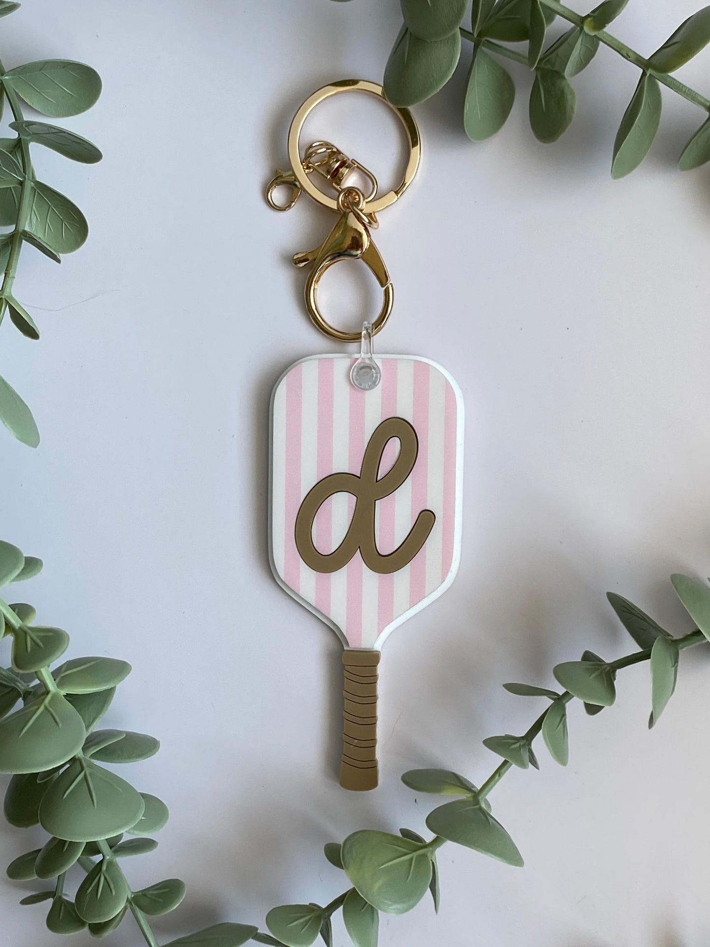 Personalized Pickleball Bag Charm | Custom Initial Keychain | Cute Pickleball Gift for Girls, Teams & Players (Copy)