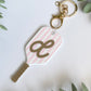 Personalized Pickleball Bag Charm | Custom Initial Keychain | Cute Pickleball Gift for Girls, Teams & Players