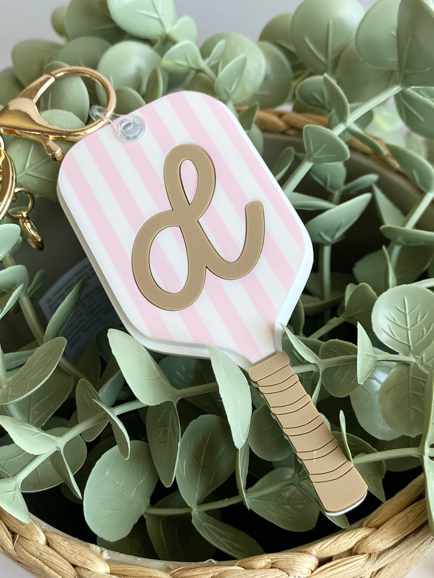 Personalized Pickleball Bag Charm | Custom Initial Keychain | Cute Pickleball Gift for Girls, Teams & Players (Copy)