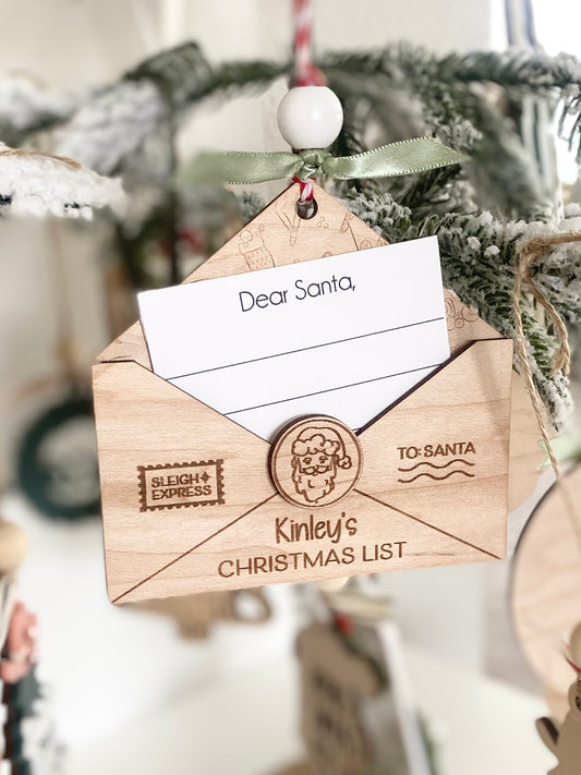 Notes for Santa Ornament ~ Christmas List or Thank You Note Keepsake