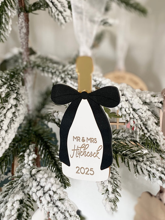 A Toast To Forever - First Christmas Ornament