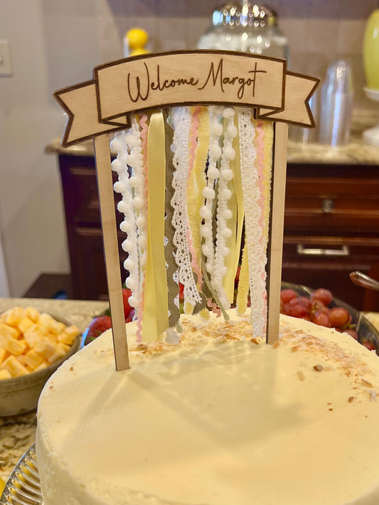 Custom Fringe Cake Topper