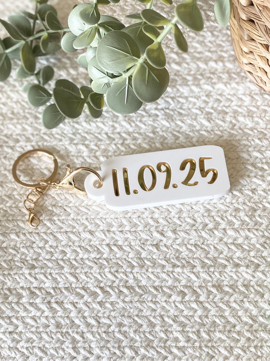 Mark the Moment ~ Personalized Date Keychain