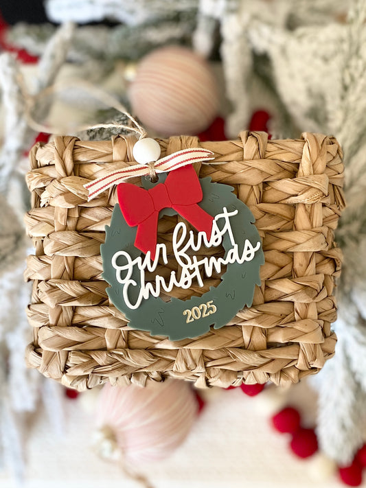 Our First Christmas Wreath Ornament