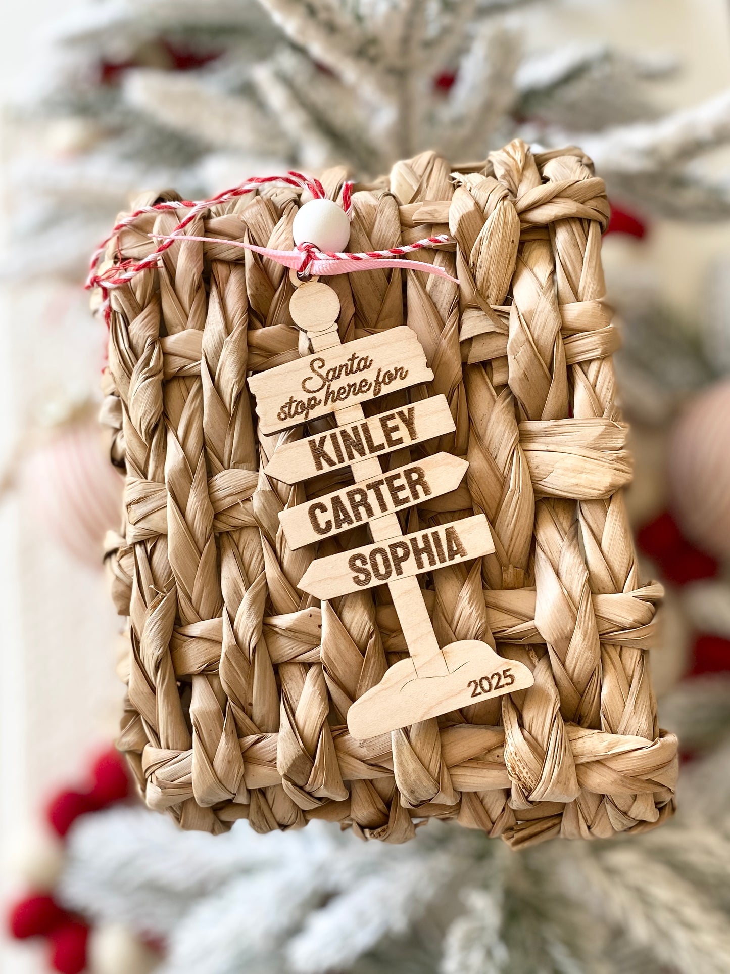 Santa Stop Here Ornament/Sign