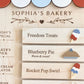 Patriotic Bakery Menu Play Board Expansion Pack  | Interchangeable Bakery Board Add-On | 4th of July Pretend Play Collection