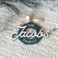 Retro Family Christmas Wreath Ornament
