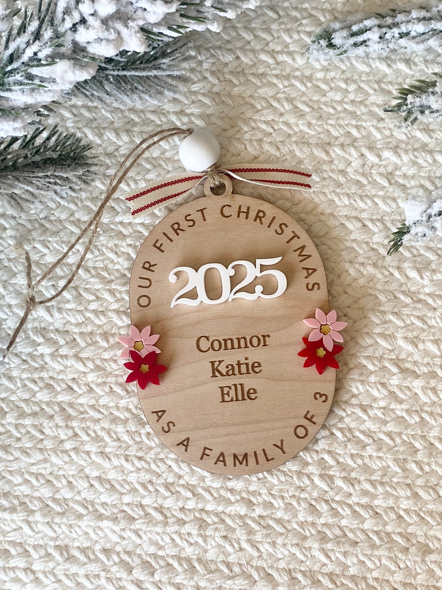 Family In Bloom Christmas Ornament