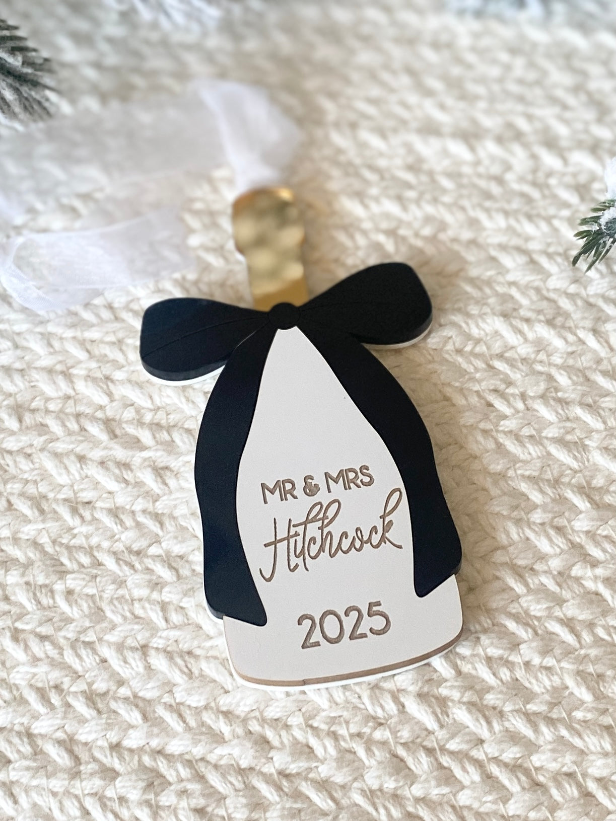 A Toast To Forever - First Christmas Ornament