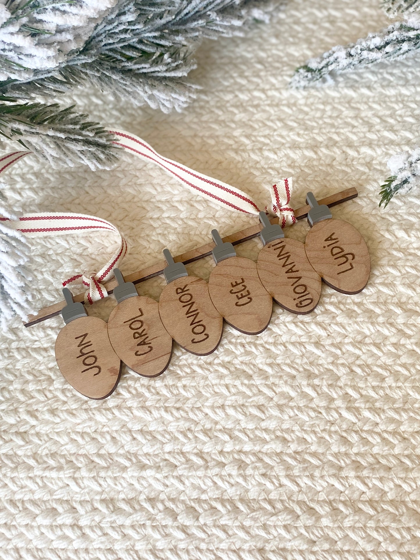 Names In Lights Christmas Ornament
