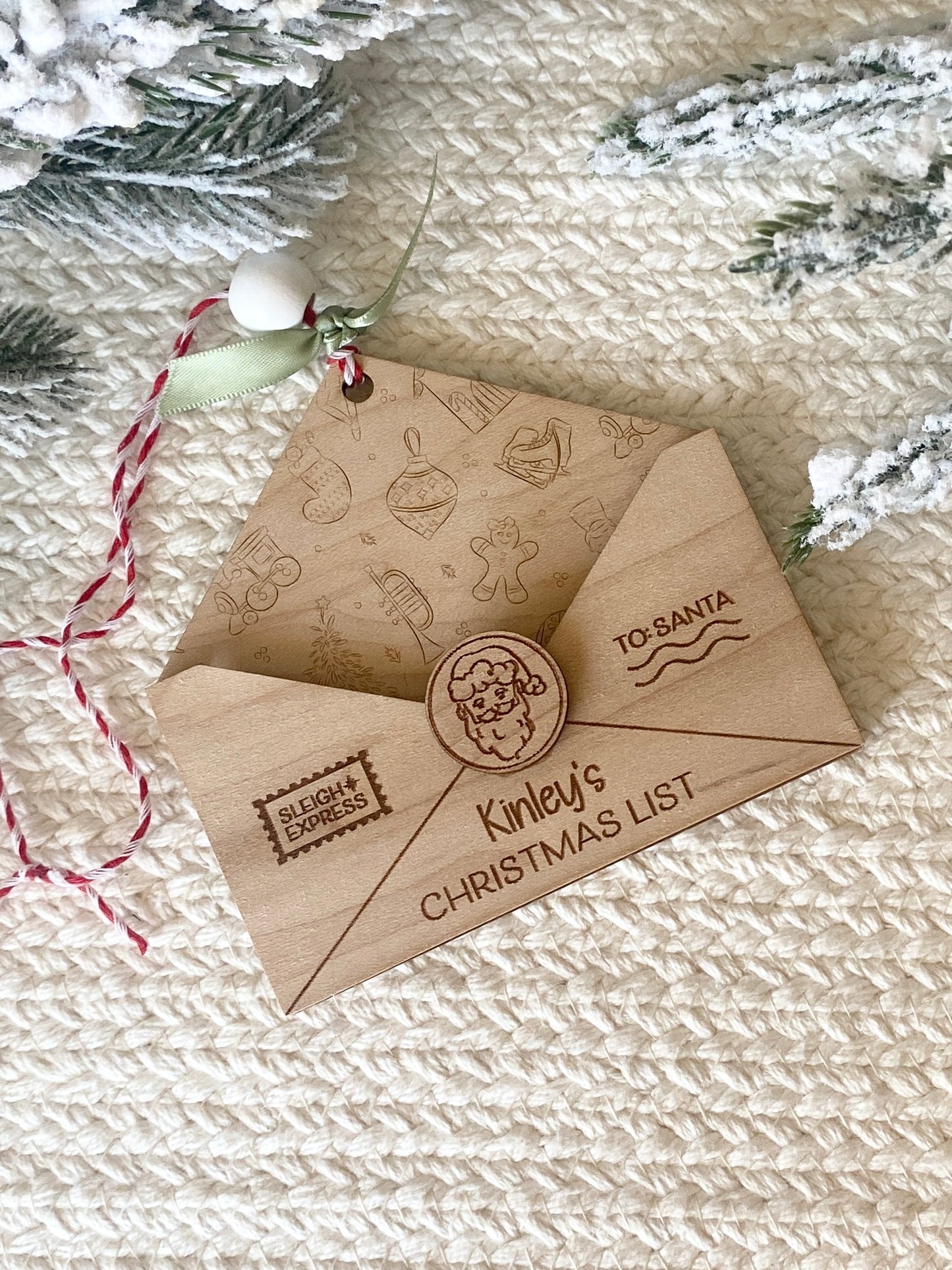 Notes for Santa Ornament ~ Christmas List or Thank You Note Keepsake