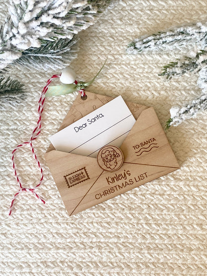 Notes for Santa Ornament ~ Christmas List or Thank You Note Keepsake
