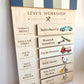 Workshop Play Board | Montessori Inspired | Construction Playroom Decor | Interchangeable Activity Board |  Pretend Play Workshop