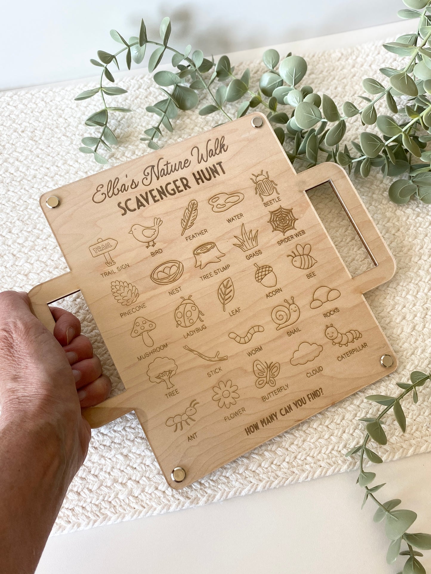 Nature Walk Scavenger Hunt Board – Reusable Adventure for Kids