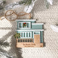 Coastal Christmas Beach House Ornament