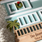 Coastal Christmas Beach House Ornament