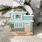 Coastal Christmas Beach House Ornament