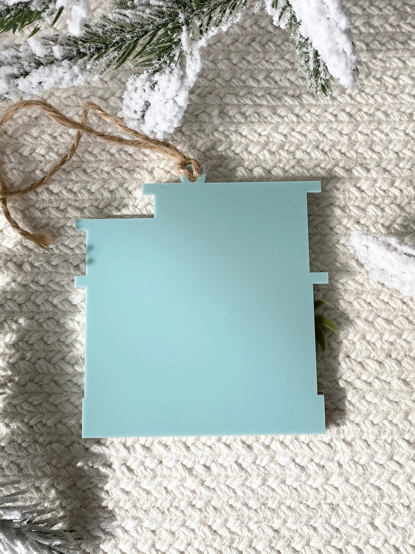 Coastal Christmas Beach House Ornament