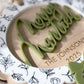 Merry & Married Floral Wreath Ornament