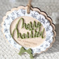 Merry & Married Floral Wreath Ornament