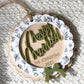 Merry & Married Floral Wreath Ornament