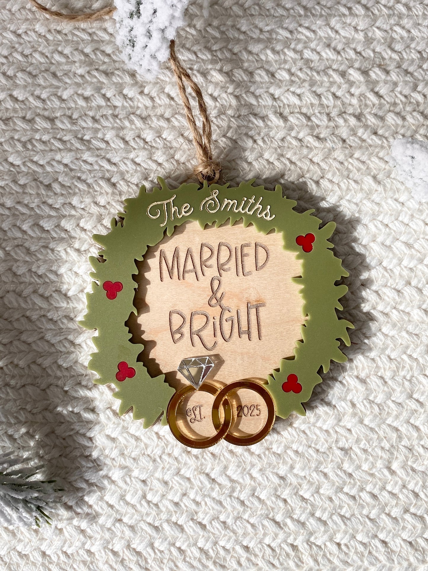 With These Rings Christmas Ornament