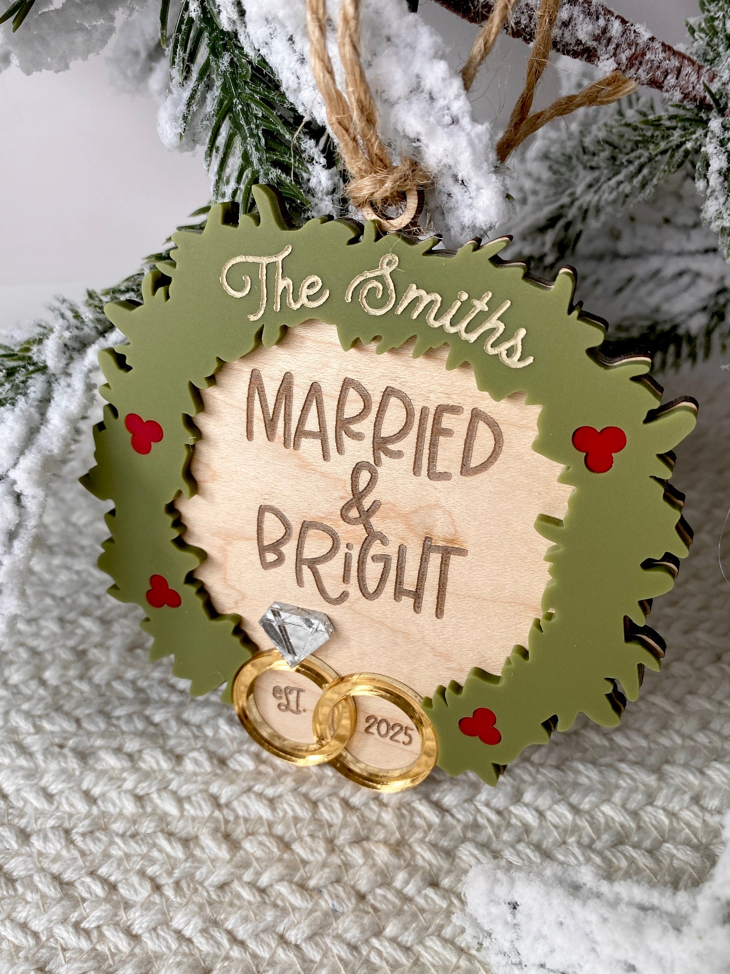 With These Rings Christmas Ornament