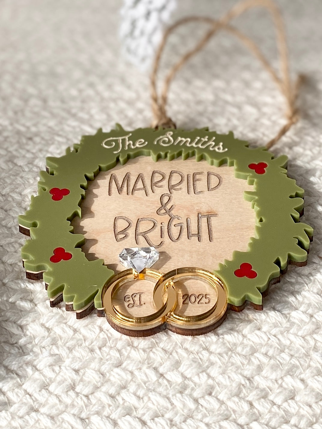 With These Rings Christmas Ornament