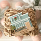 Coastal Christmas Beach House Ornament