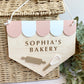 Personalized Kids Bakery Sign | Custom Play Kitchen Sign | Wooden Bakery Name Sign | Playroom Decor | Montessori Pretend Play Gift