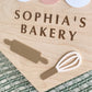 Personalized Kids Bakery Sign | Custom Play Kitchen Sign | Wooden Bakery Name Sign | Playroom Decor | Montessori Pretend Play Gift