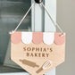 Personalized Kids Bakery Sign | Custom Play Kitchen Sign | Wooden Bakery Name Sign | Playroom Decor | Montessori Pretend Play Gift