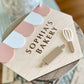 Personalized Kids Bakery Sign | Custom Play Kitchen Sign | Wooden Bakery Name Sign | Playroom Decor | Montessori Pretend Play Gift
