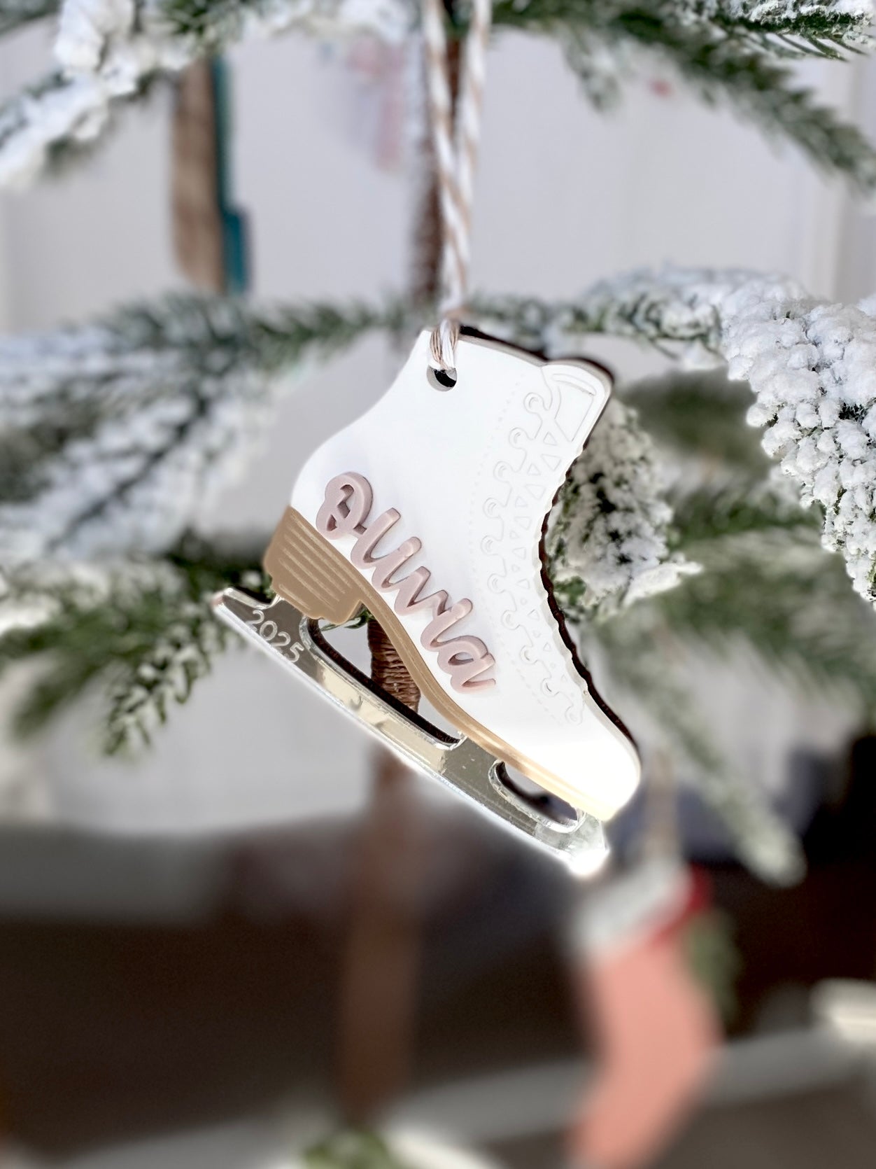 Skating Into Christmas – Personalized Ice Skate Ornament