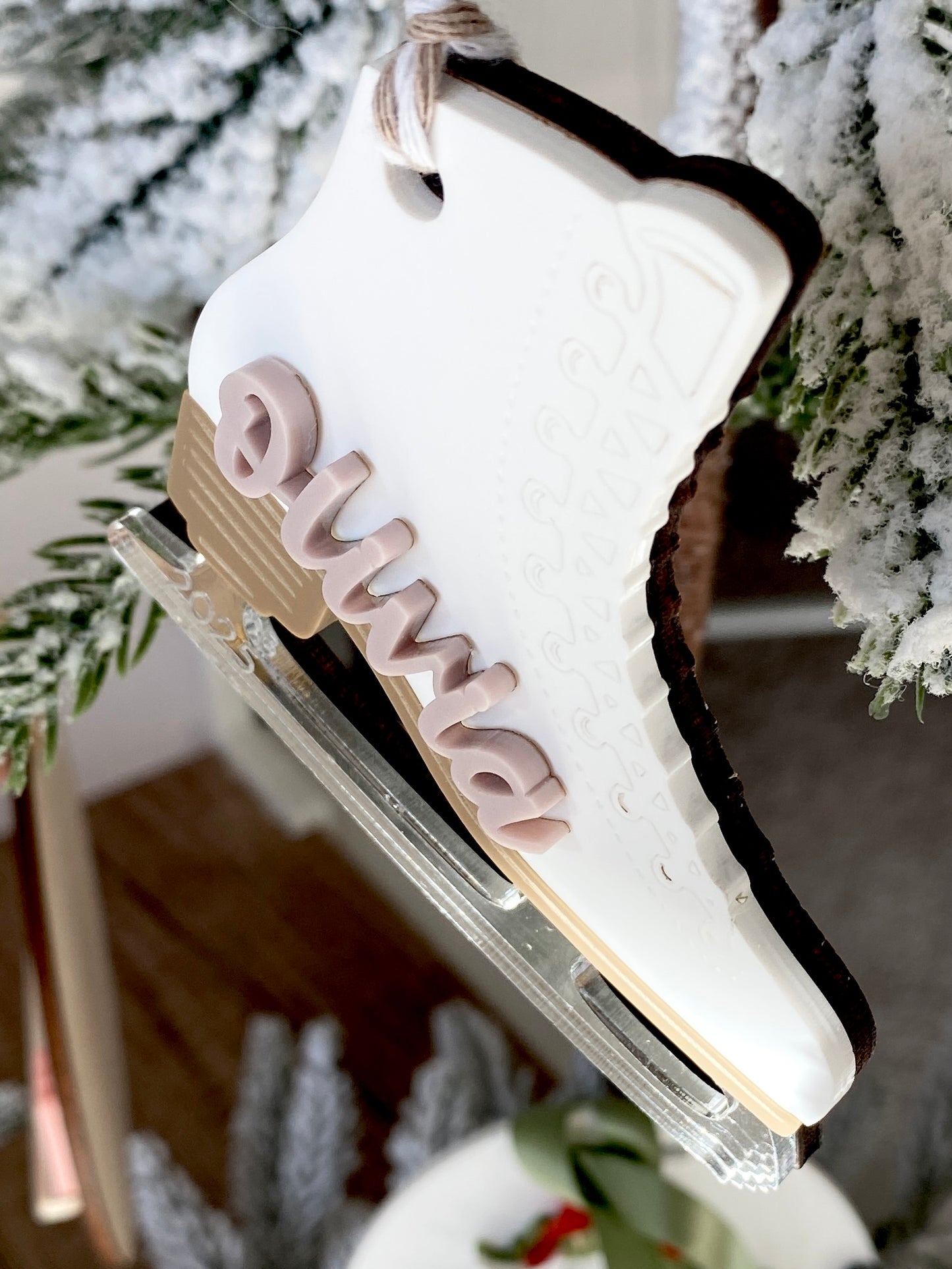 Skating Into Christmas – Personalized Ice Skate Ornament