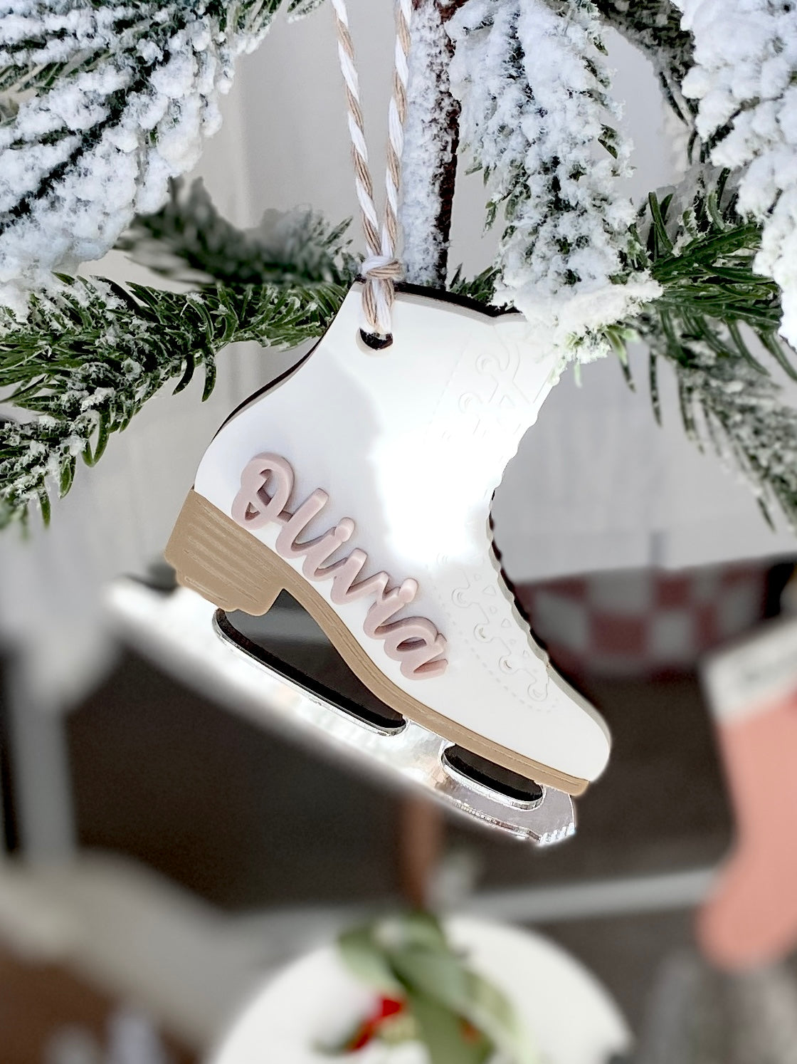 Skating Into Christmas – Personalized Ice Skate Ornament