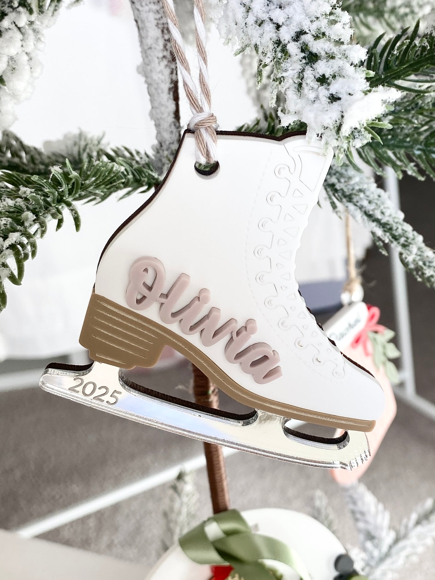 Skating Into Christmas – Personalized Ice Skate Ornament
