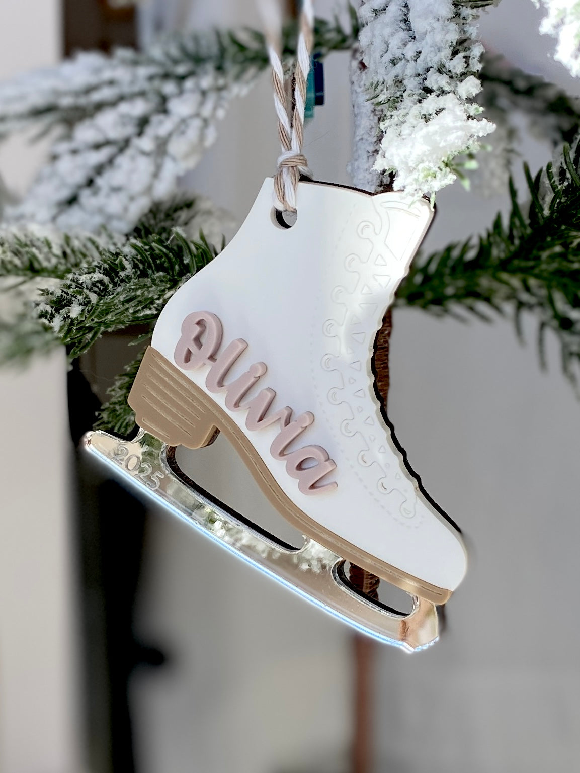 Skating Into Christmas – Personalized Ice Skate Ornament