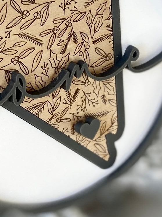 Home State Christmas Ornament – Personalized Wooden State Keepsake