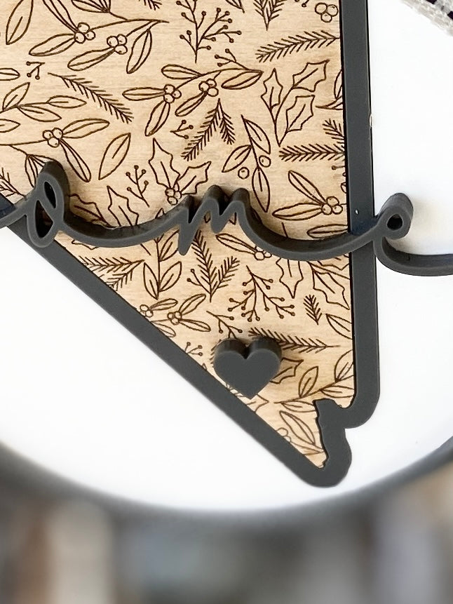 Home State Christmas Ornament – Personalized Wooden State Keepsake