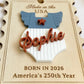 Baby's First Christmas Ornament, Born in 2026, America’s 250th Birthday Keepsake, Personalized Baby Girl or Boy Ornament, Made in USA
