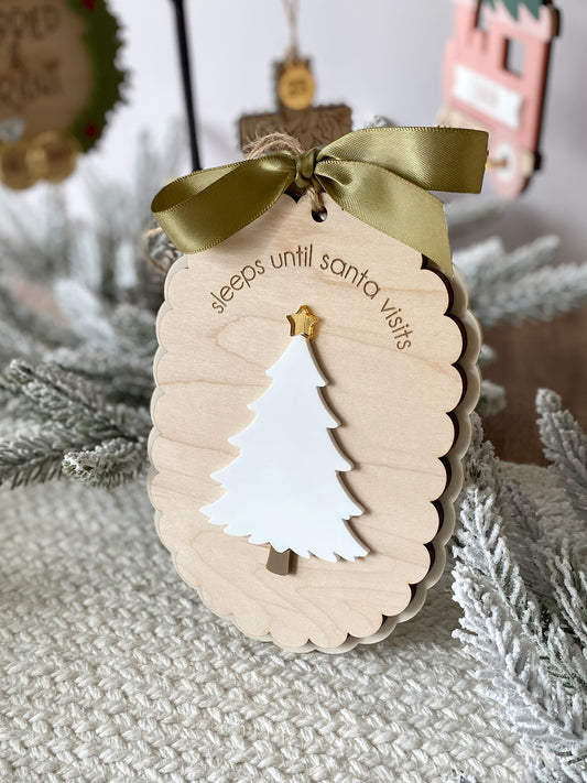 This Many Sleeps ‘Til Santa Visits – Countdown Ornament
