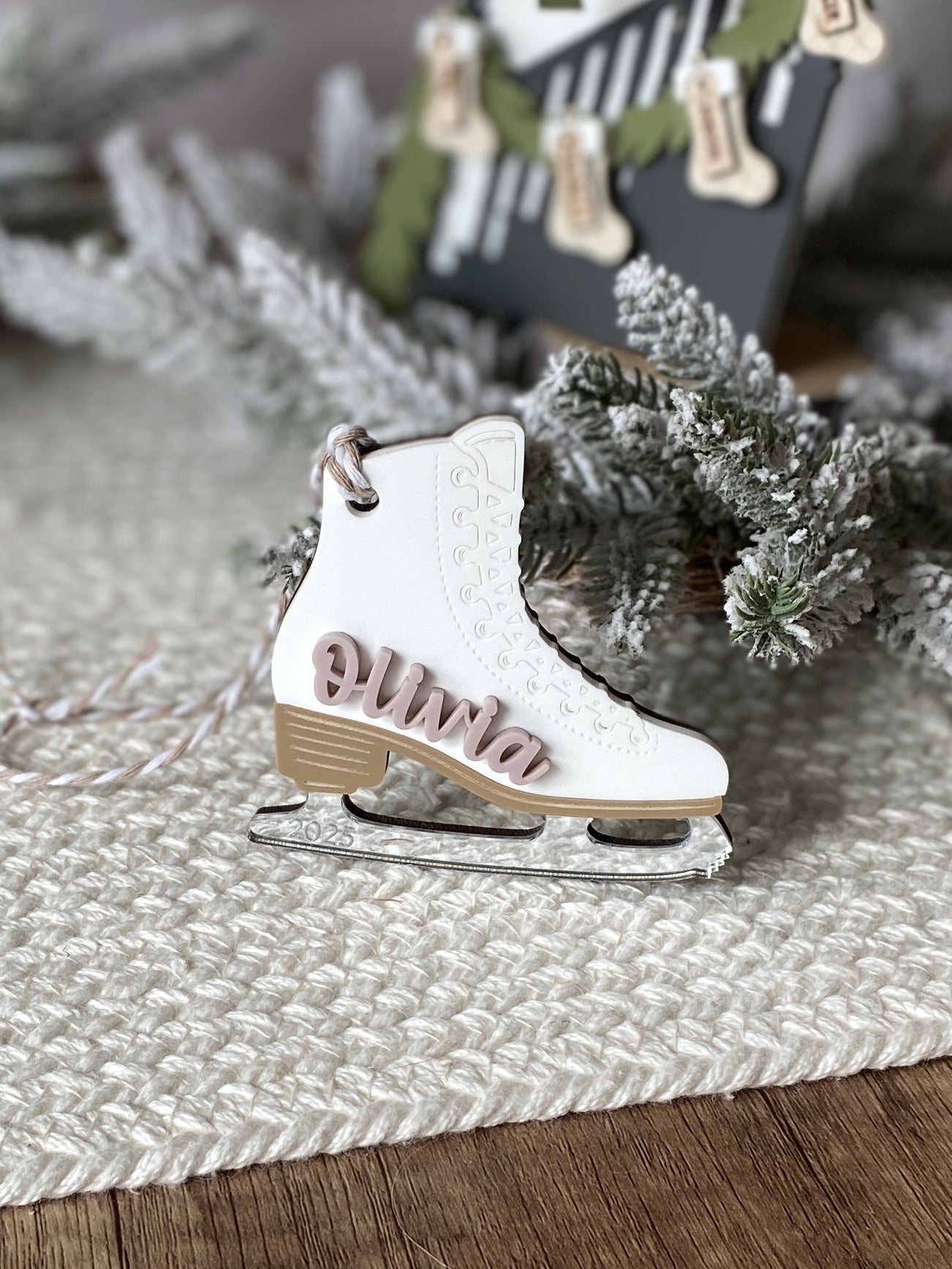 Skating Into Christmas – Personalized Ice Skate Ornament