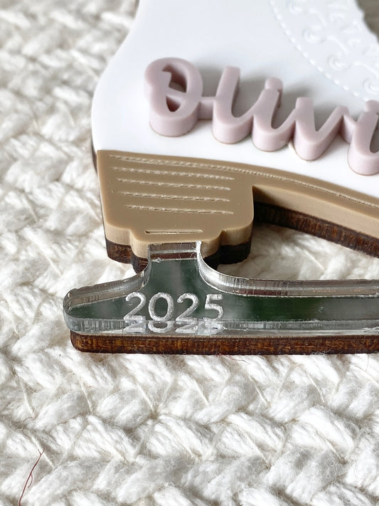 Skating Into Christmas – Personalized Ice Skate Ornament