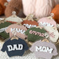 Cozy Threads – Personalized Sweater Ornament/Tag